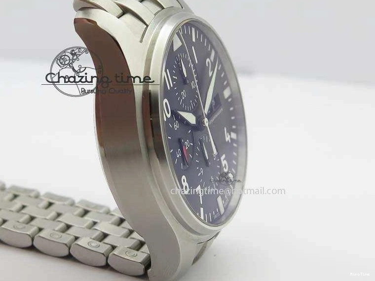 MIROTIME 1231 WaterResistant Pilot Chrono 2016 IW377710 ZF 1:1 Best Edition Black Dial On SS Bracelet A7750 V 7277